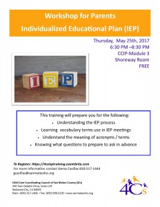 IEP Training for Parents RevAC