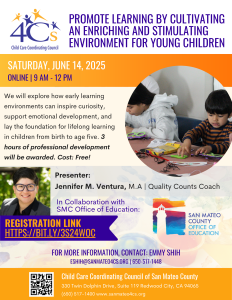 Promote Learning by Cultivating an Enriching and Stimulating Environment for young Children @ Zoom